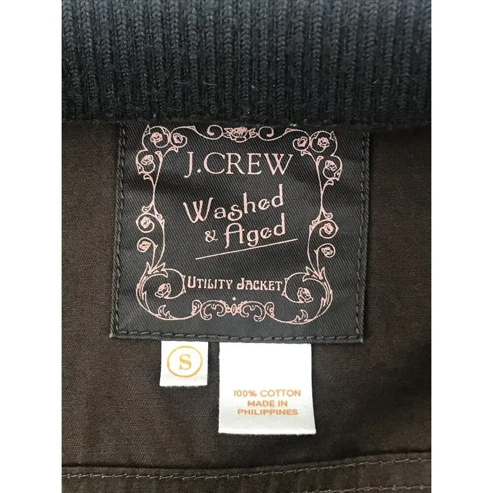 J. Crew Brown Washed & Aged Utility Jacket Womens S